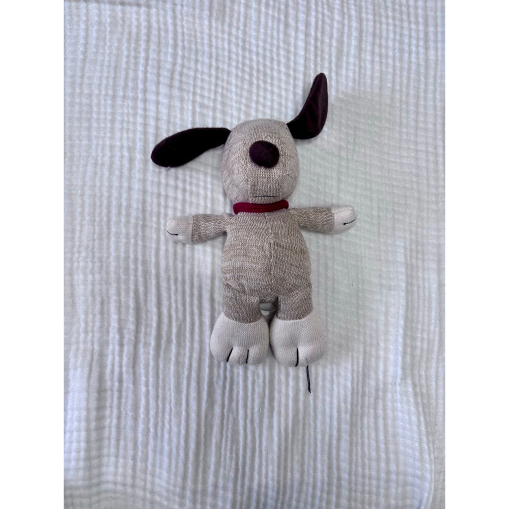 Baby Hallmark Stuffed Animal Snoopy Dog One Size Beige Brown Knit